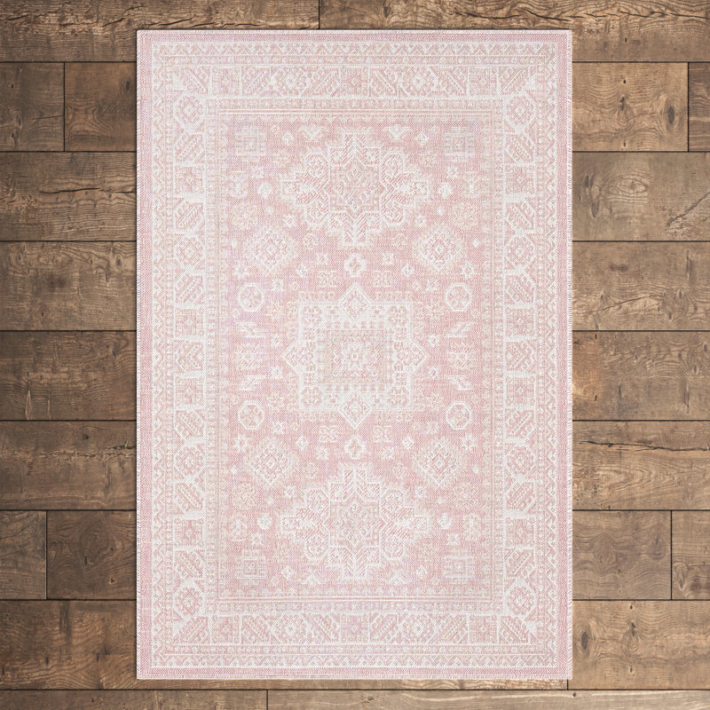 Tapis rose d'intérieur / extérieur Danera, Rectangle 4 pi x 6 pi