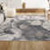 Clodovea Abstract Marbled Modern Grey/Cream Rug