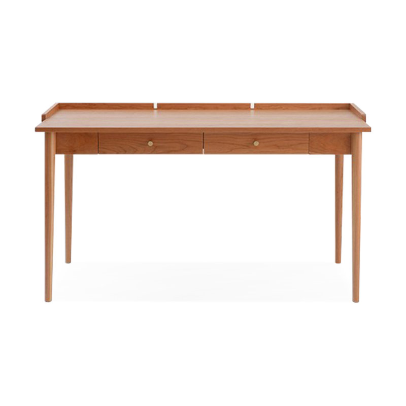 Cherry Rectangular Solid Wood desks, 29.53" H x 55.12" W x 24.41" D
