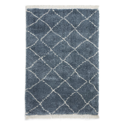 Pechler area rug Machine Woven Blue