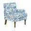 Chaise d'appoint, fauteuil floral, garniture cloutée-131276214
