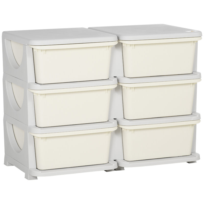 Evelinde Harriet Bee Plastic / Acrylic Toy Organizer, Cream White