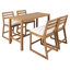 Ensemble de bar de patio rustique 5 pièces-1596801545