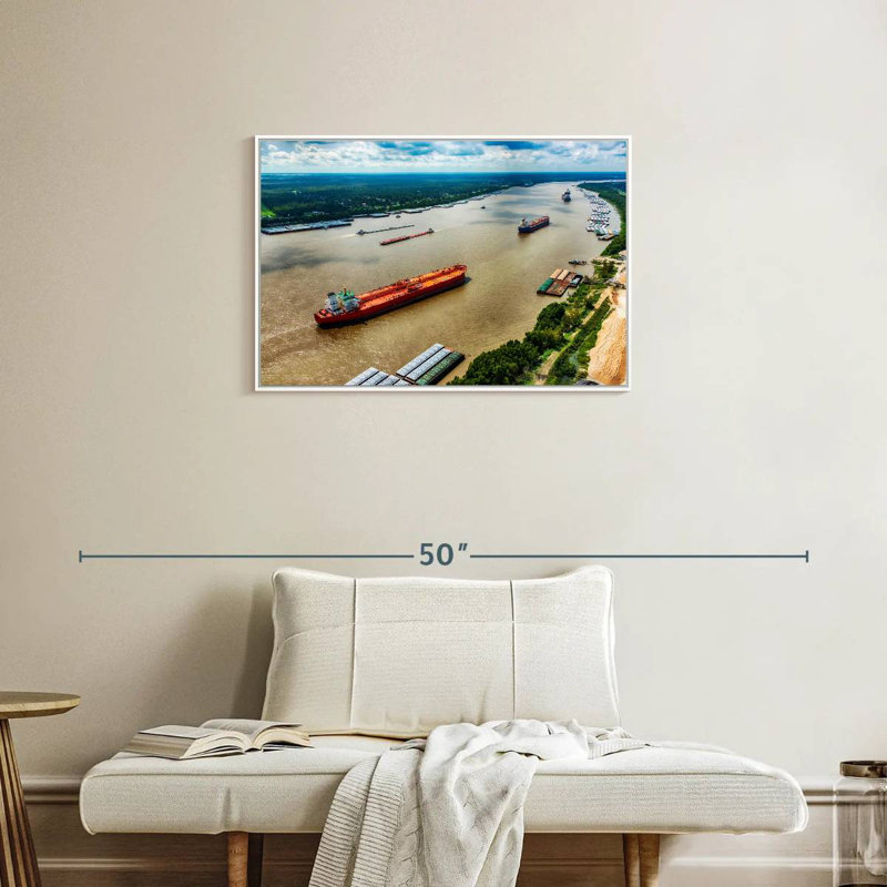 Mississippi, Cadre flottant blanc, 31 po x 21 po