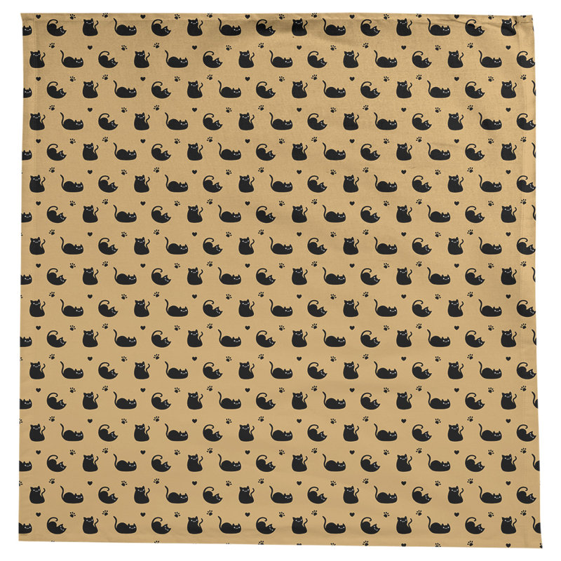 Nappe à motif chat Leffel, Orange