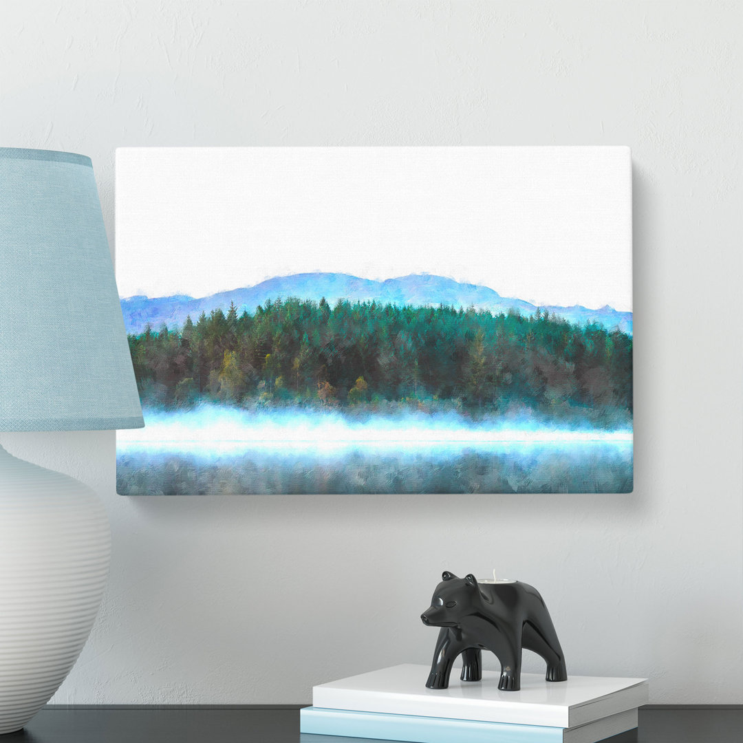 Fir Tree Forest Painting - Wrapped Canvas