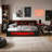 Vanta Full Wood Gaming Bed with Desk, Storage Shelves, LED Lights and Charging Station-135444814-135444815