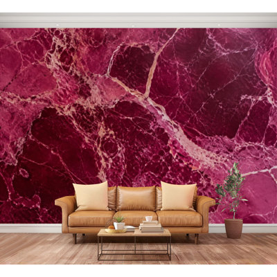Wall Mural Peel and Stick Wallpaper Maroon Brown Grunge Ombre Marsala Color Pretty Self-Adhesive Removable Contact Paper Wall Decor for Living Room Bedroom 100"H x 144"W