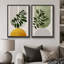 Boho de style Mid-Century moderne, "Bold Bright Yellow & Green Leaves-70115282-70115281