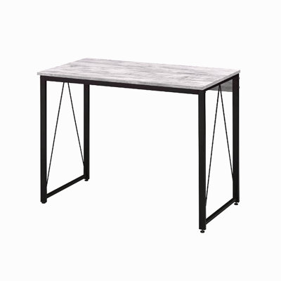 Bureau d'écriture rectangulaire avec base en métal
