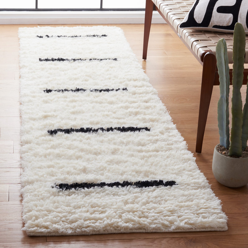 Tapis en laine noué à la main Mayer, Tapis de couloir 2 pi 3 po x 8 pi