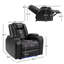 Fauteuil inclinable électrique double en cuir végétalien avec porte-gobelet Casey-Anne
