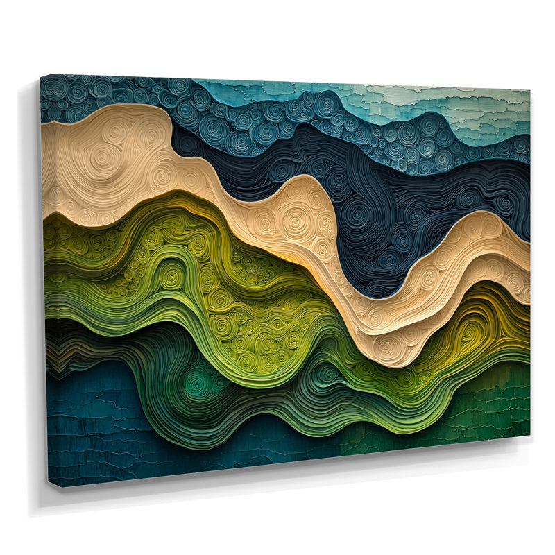 Braunste - Abstract Wall Art, H 16 po x l 32 po, Toile tendue, Ne s’applique pas