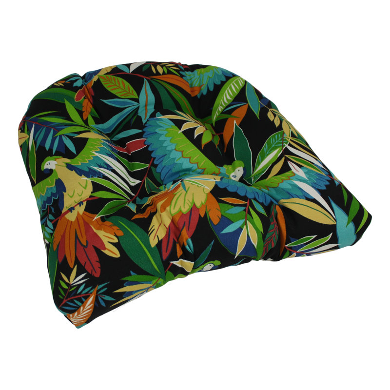 Outdoor 5'' Dining Chair Seat Cushion, Black