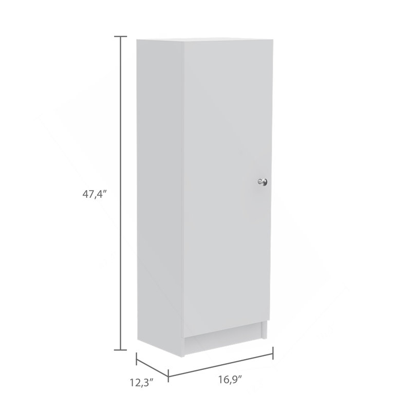 Richmond Rectangle Pantry Cabinet White, White