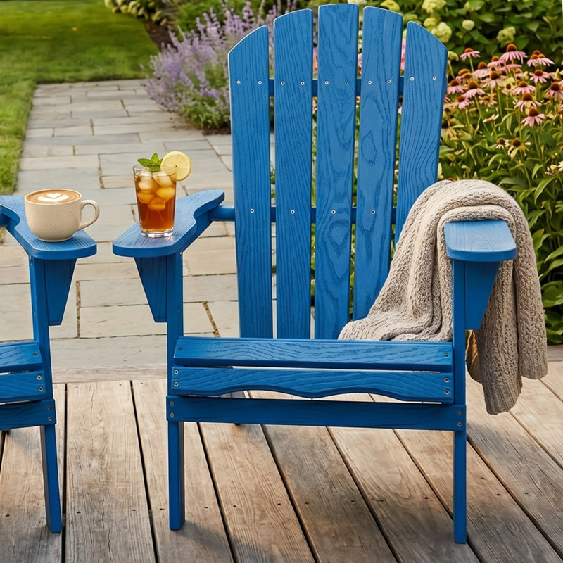 Chaise Adirondack en plastique Abril, Marine