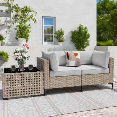 Causeuse d'extérieur avec coussin