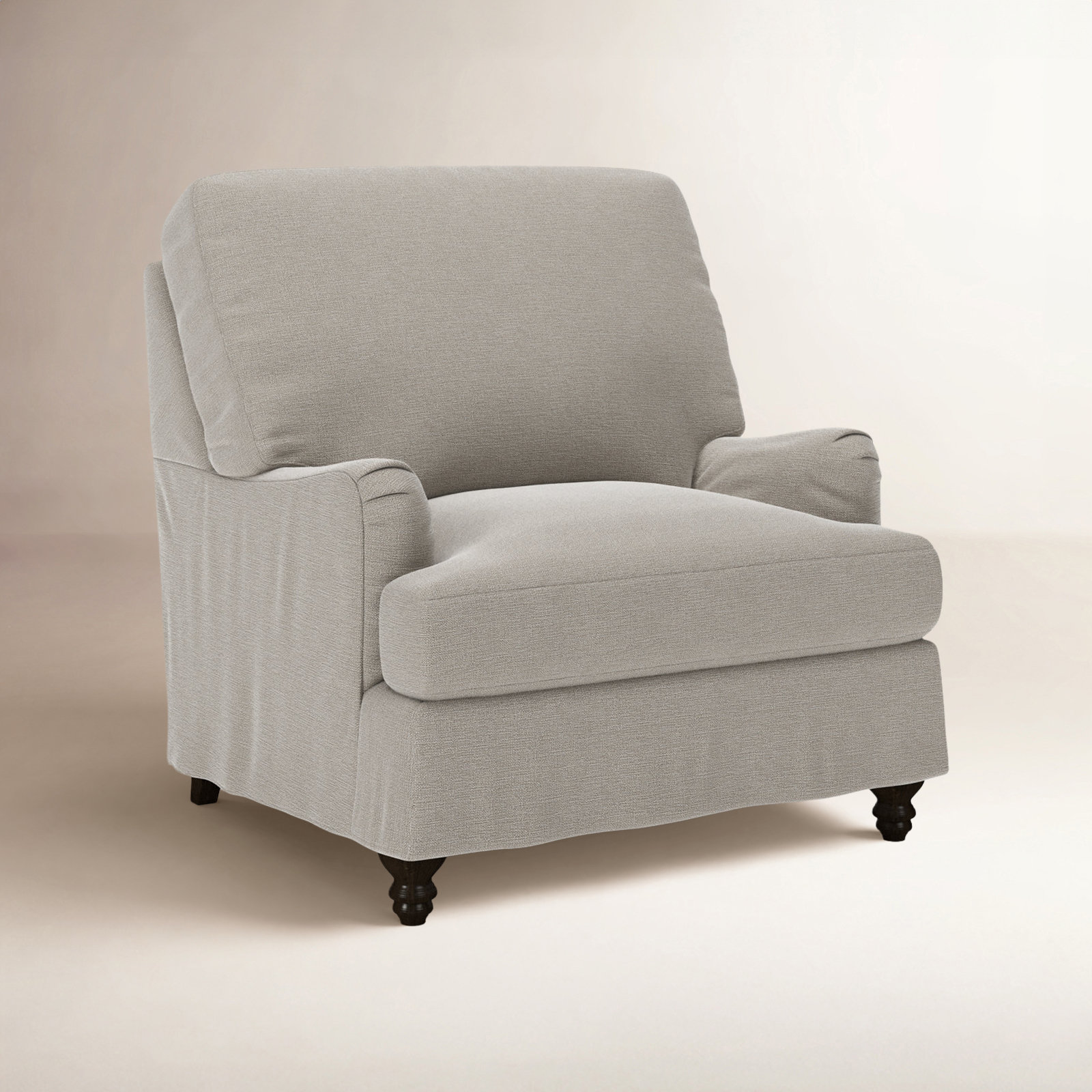 Walters Upholstered Armchair, Drusky Linen Sustain® Basketweave
