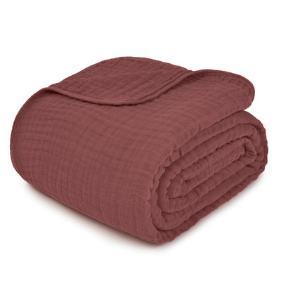Comfy Cubs Muslin Blanket Twin, 229 x 168 cm - Soft, Lightweight, Breathable Cotton Blanket - 6-Layered Muslin Fabric