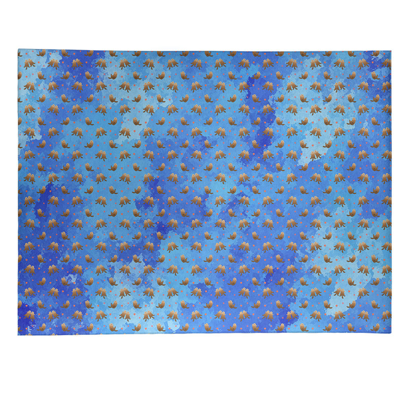 Tapis bleu marine panneaux, Rectangle 4 pi x 6 pi