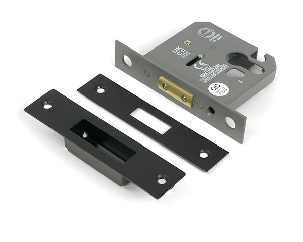 Polished Chrome 3" Euro Profile Dead Lock, Aged Bronze