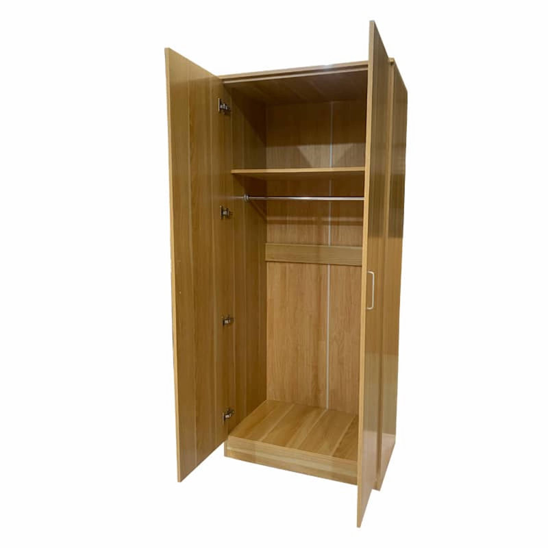 Laflipe 2 Door Manufactured Wood Wardrobe, Brown