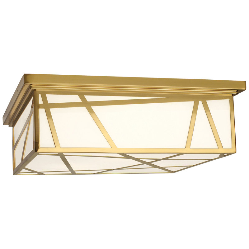 Michael Berman 3 - Light Flush Mount, Modern Brass