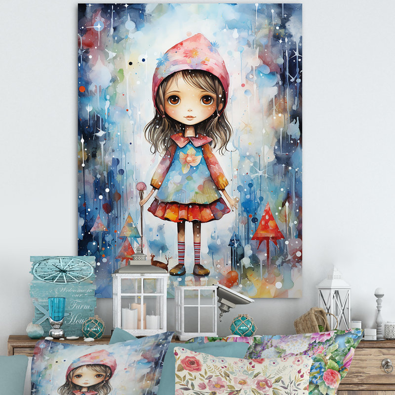 Mignon décorations de Noël pour enfants IV - Art mural, Toile tendue, H 44 po x l 34 po x P 1,5 po