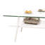 Table basse contemporaine avec verre trempé transparent et pieds en métal pour un support pratique à la maison