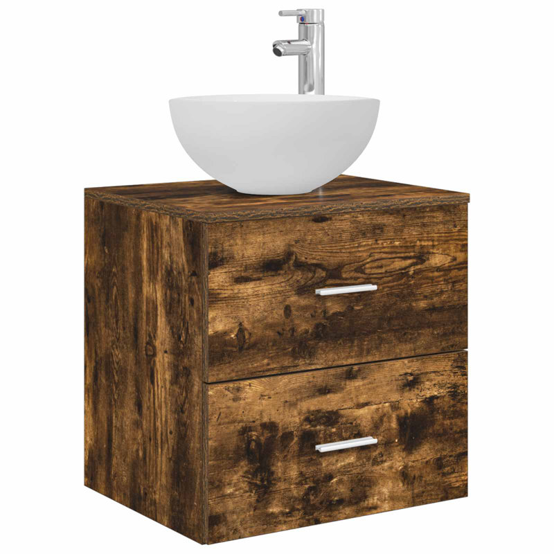 495 mm Bathroom Vanity, Smoked Oak