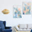 Fleurs azur: A Watercolor Symphony, fleurs printanières - impressions sur toile tendue-1407042018