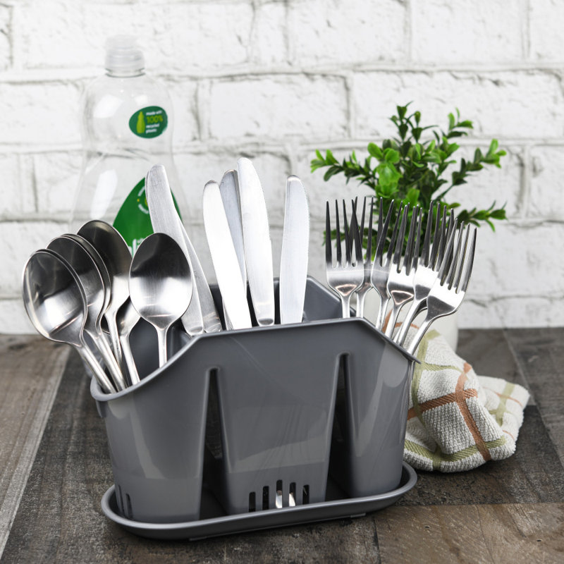 Plastic Rectangle Utensil, Gray
