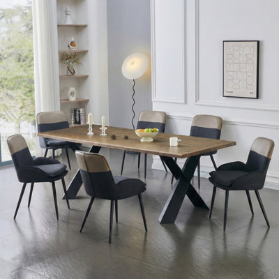 Metal Base Dining Table