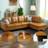 Bawan Faux Leather L-Shaped Sectional-2029014205-2029014196