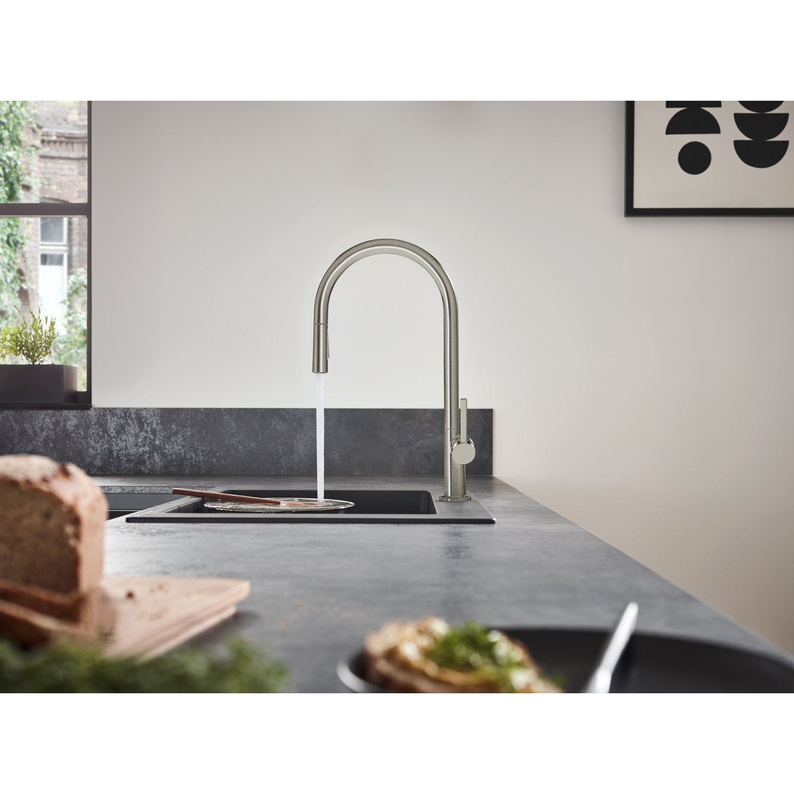 Hansgrohe Talis N A-Style Pull-Down Faucet, Steel Optic