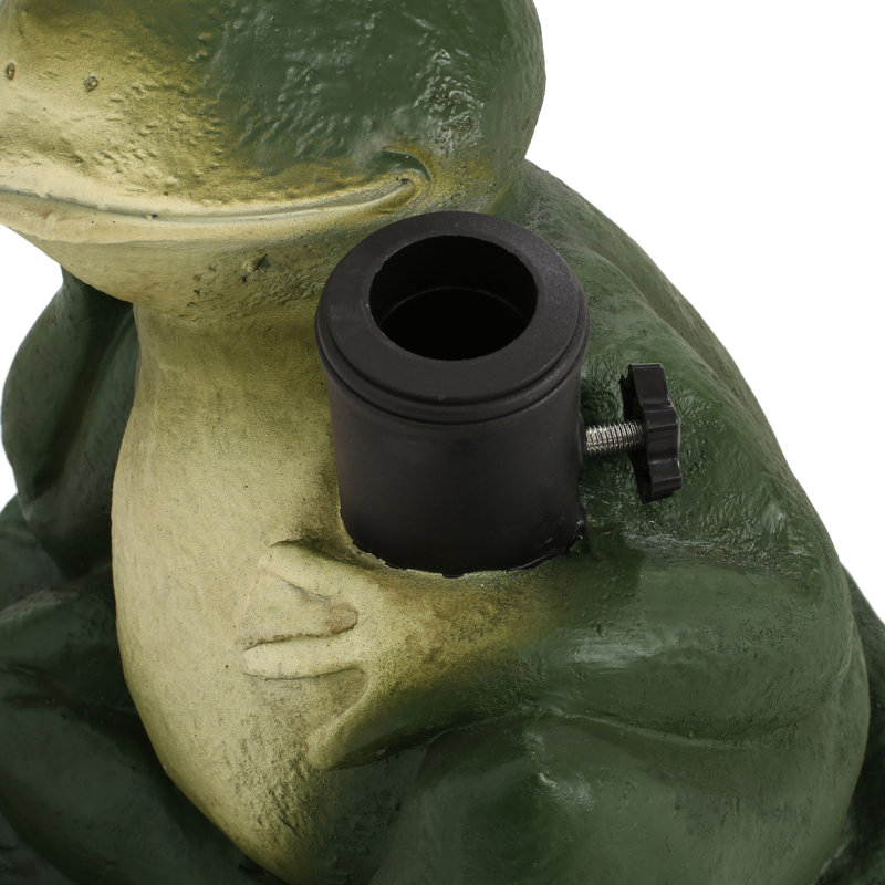 Green Frog Concrete and Resin Umbrella Base