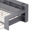 Lit de jour double en bois avec tablettes de rangement, lit multifonctionnel avec lit gigogne simple et bureau d'étude, gris-266158557-266158559