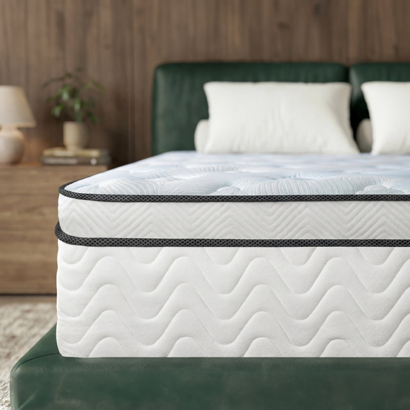 Matelas hybride ferme de 14 po avec support central renforcé, 14", Très grand lit