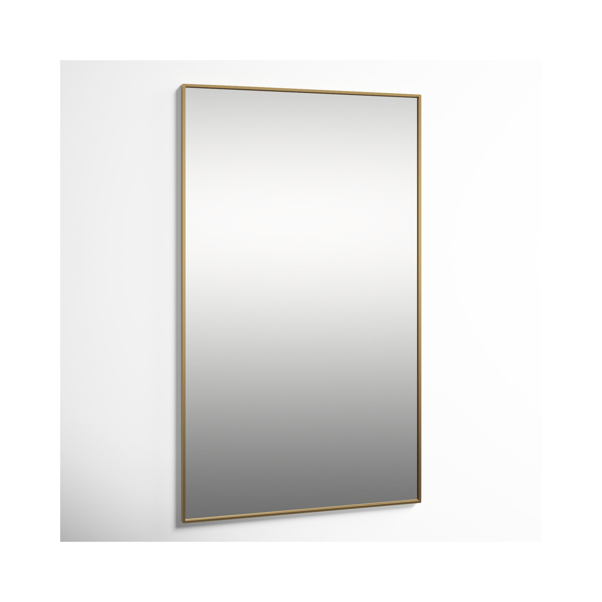 Sabine Metal Rectangle Wall Mirror, 60" x 36", Brass