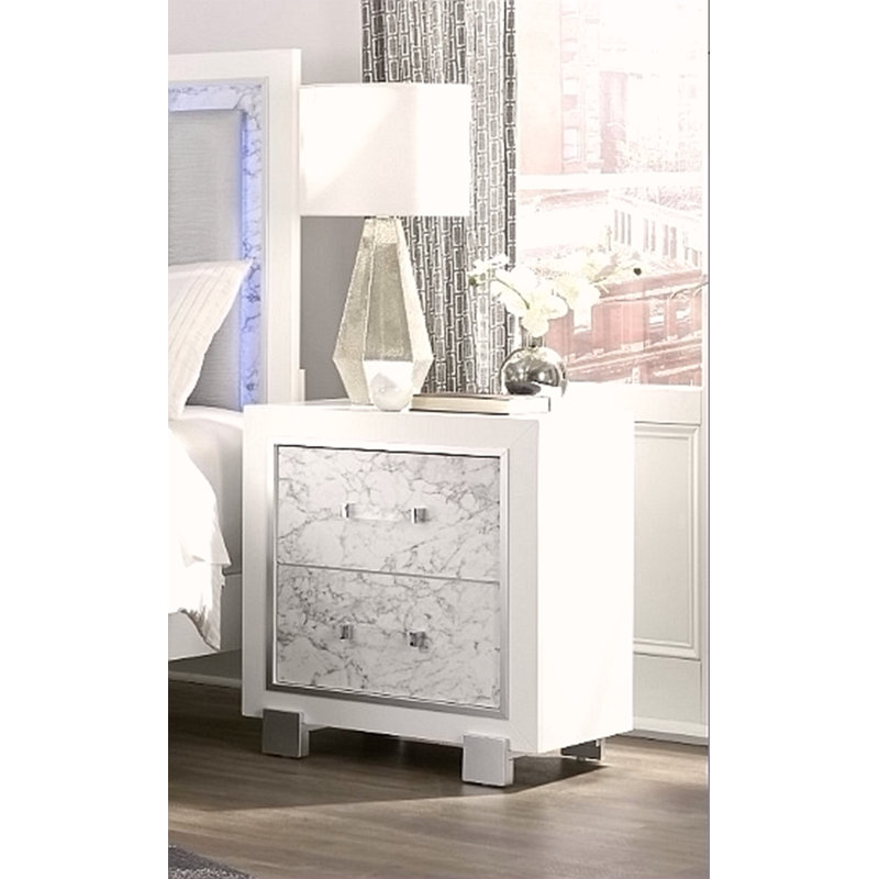 MARBLE WHITE NIGHTSTAND