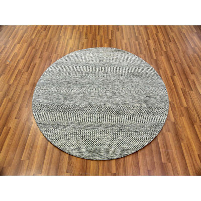 Tapis unique gris nouvel âge 5 pi Takeshia