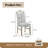 Dunton Upholstered Dining Chair, Light Gray Fabric With Rubberwood Legs