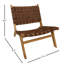 Chaise longue Kenneth au fini brun foncé