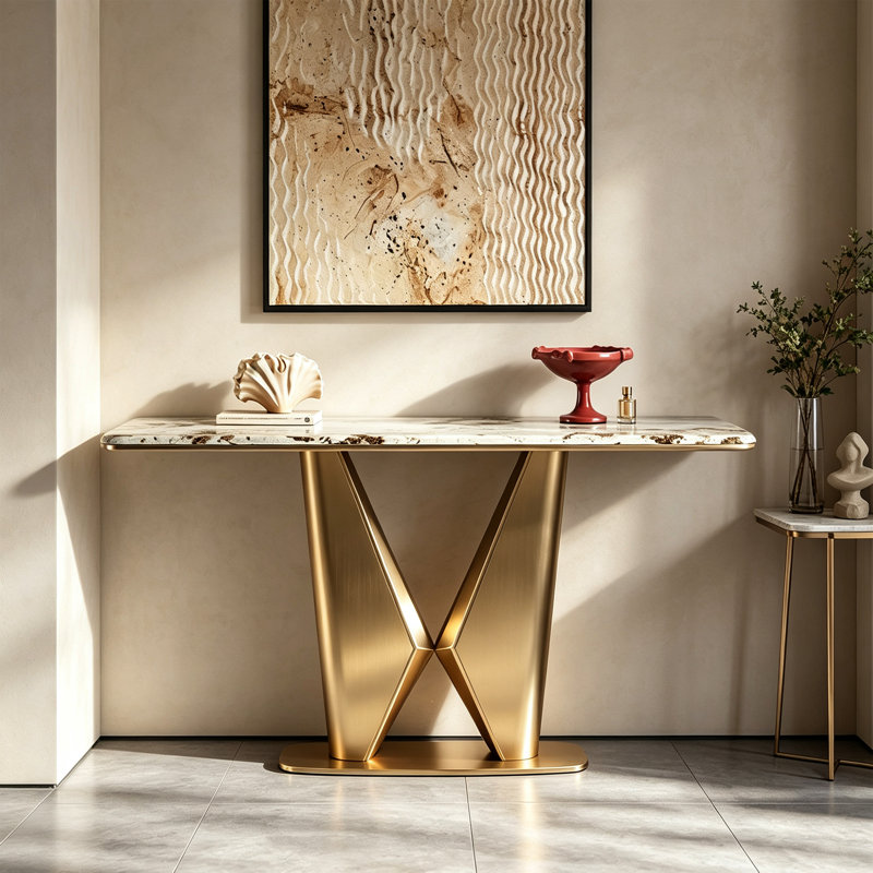 Console Table, 33.5" H x 39.4" W x 13.8" D