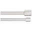 Adjustable 1-Inch Double Curtain Rod For Windows, Cap Finials, 72" To 144", Nickel