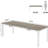 78.7 Inch Extra Long 2-Person Computer Desk, Double Workstation For Home Office With Heavy-Duty Steel Legs, Oak & White Finish