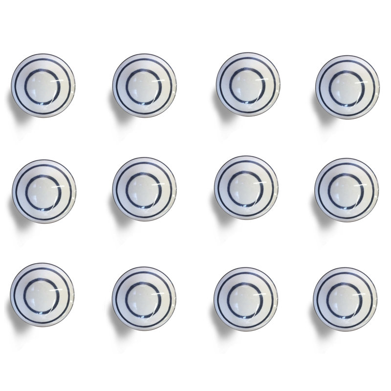 1.5" x 1.5" x 1.5" White/Navy - Knobs 12-Pack
