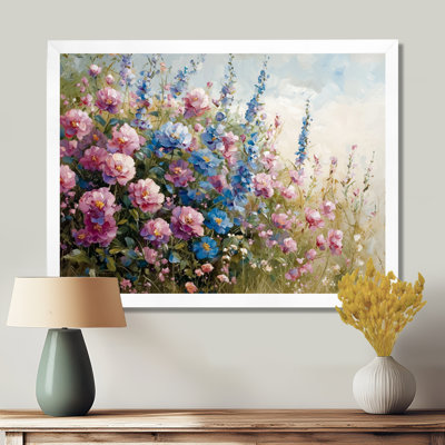 Ikraa campagnard fleur de pivoines et de fleurs sauvages II - pivoines, art mural