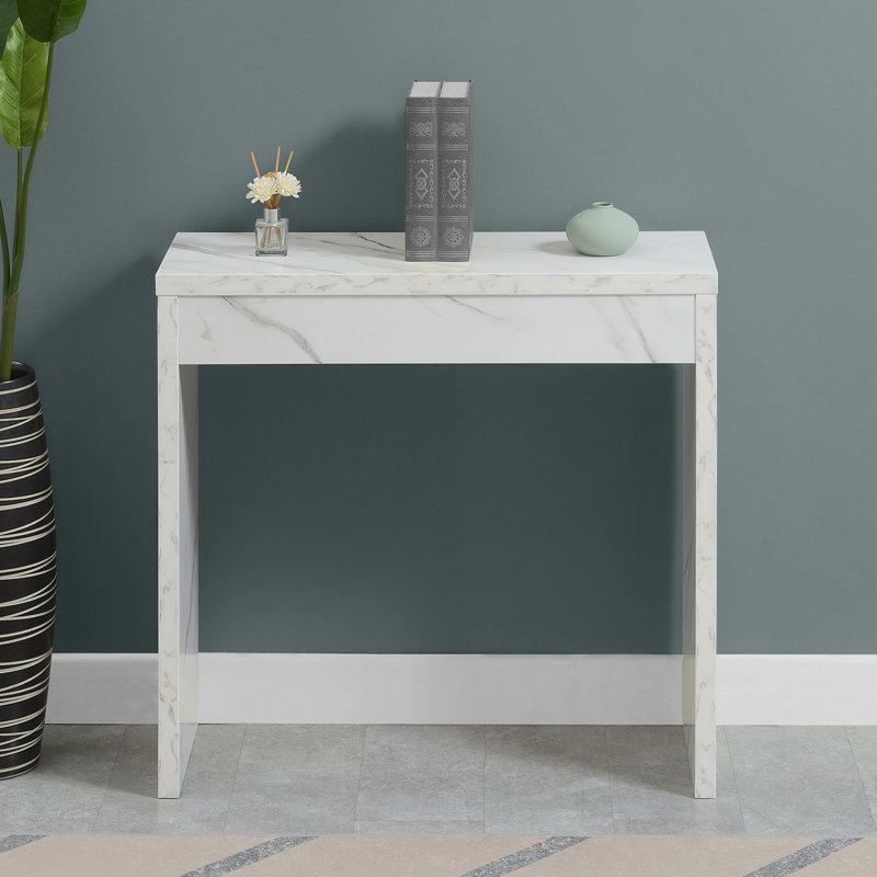 Table de hall d'entrée Gillings, Faux marbre blanc