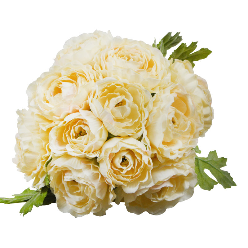 11" Ranunculus Centerpiece Bouquet, Beige